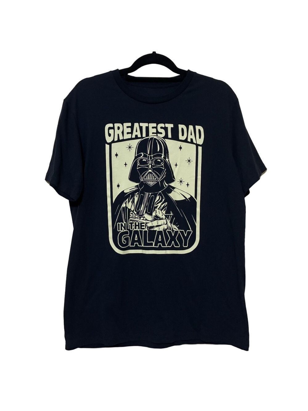 Star Wars Fathers Day T-Shirt Men’s L Greatest Dad In The Galaxy Short Sleeve